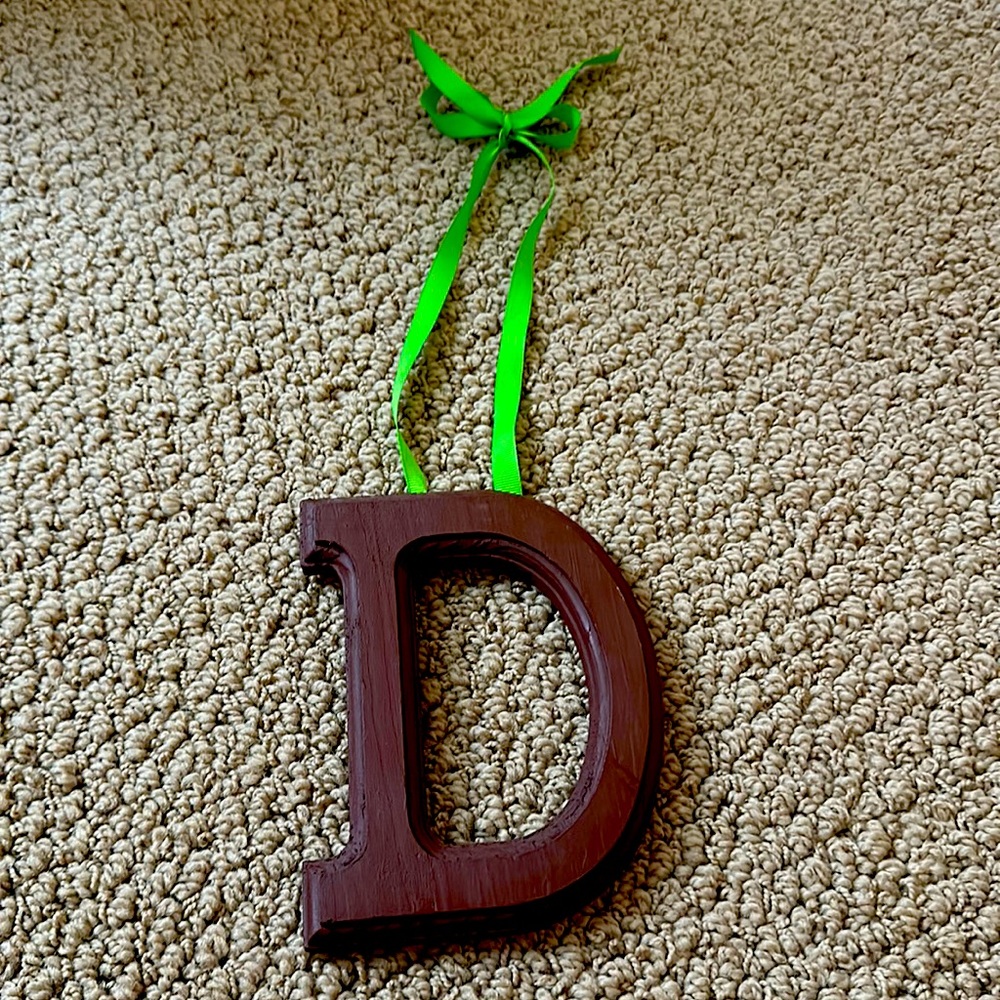 Wooden letter D